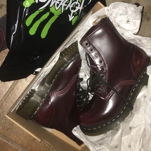 Dr. Marten’s Vegan 1460 Lace Up Boots Cherry Red 6